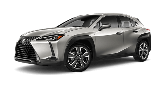 A silver 2020 Lexus UX