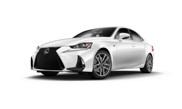 A white 2020 Lexus IS 350 F Sport