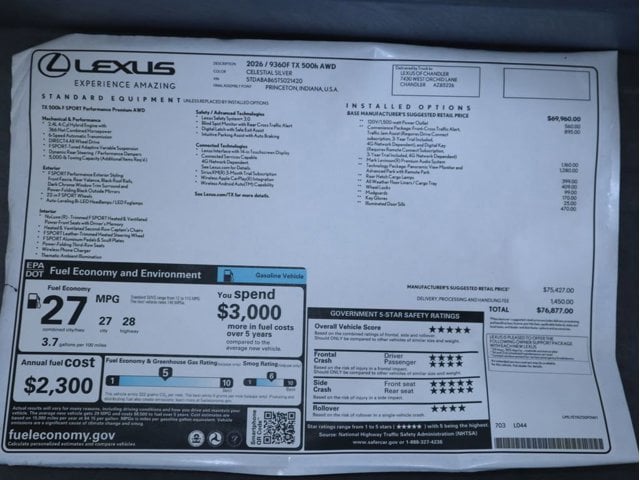 2026 Lexus TX 500h F-Sport Premium - Photo 9