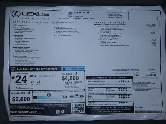 2026 Lexus RX 350 Premium - Photo 9