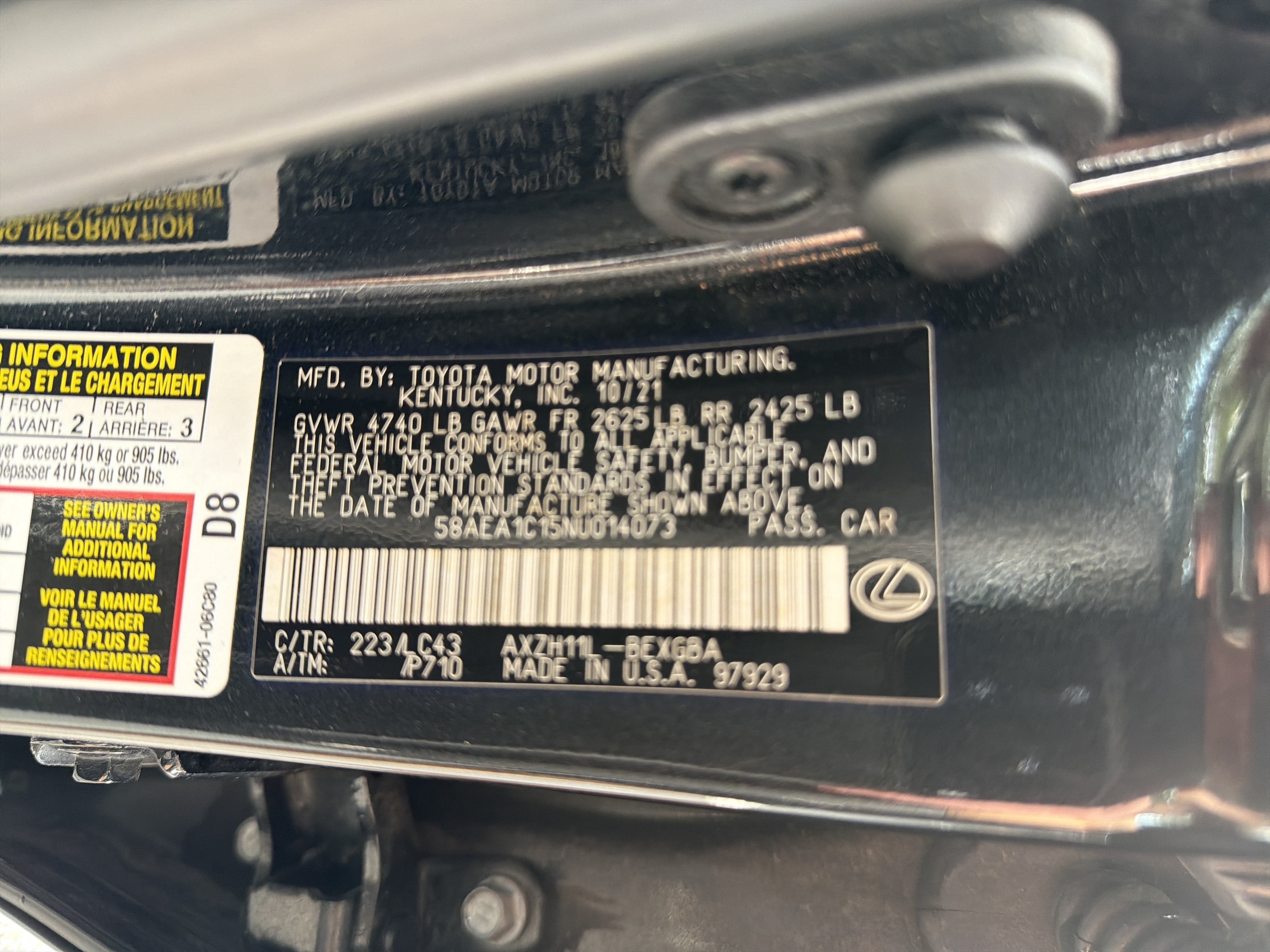 2022 Lexus ES Hybrid 44