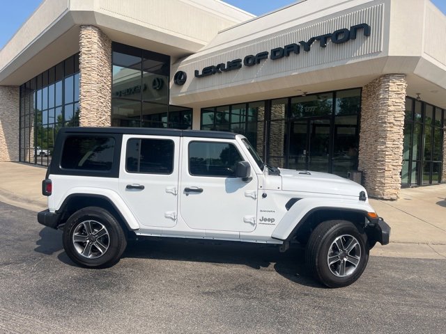 Used 2023 Jeep Wrangler 4-Door Sahara with VIN 1C4HJXEN7PW695114 for sale in Centerville, OH