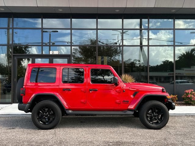 Used 2020 Jeep Wrangler Unlimited Sahara Altitude with VIN 1C4HJXEM2LW318806 for sale in Jacksonville, FL