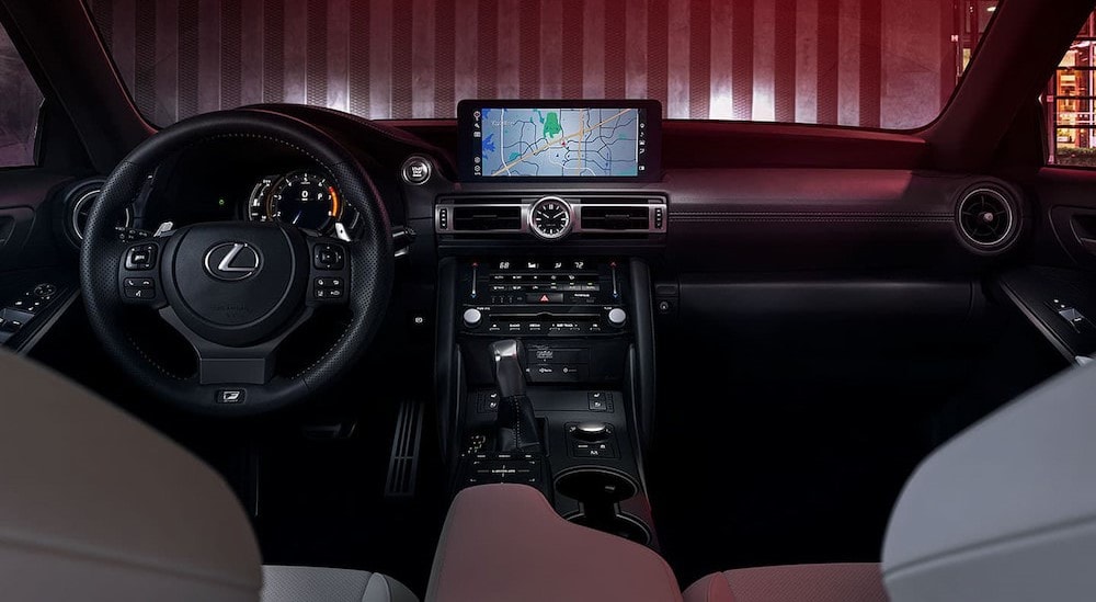 2024%20Lexus%20IS%20-%20Dash.jpg The black dash in a 2024 Lexus IS is shown.