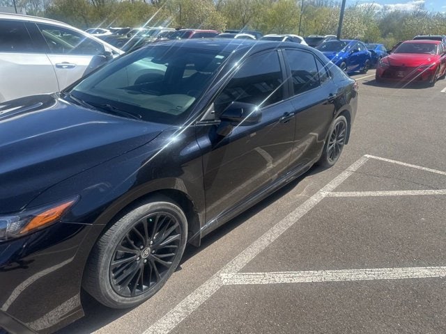 Used 2021 Toyota Camry SE Nightshade with VIN 4T1G11BK1MU030912 for sale in Maplewood, Minnesota