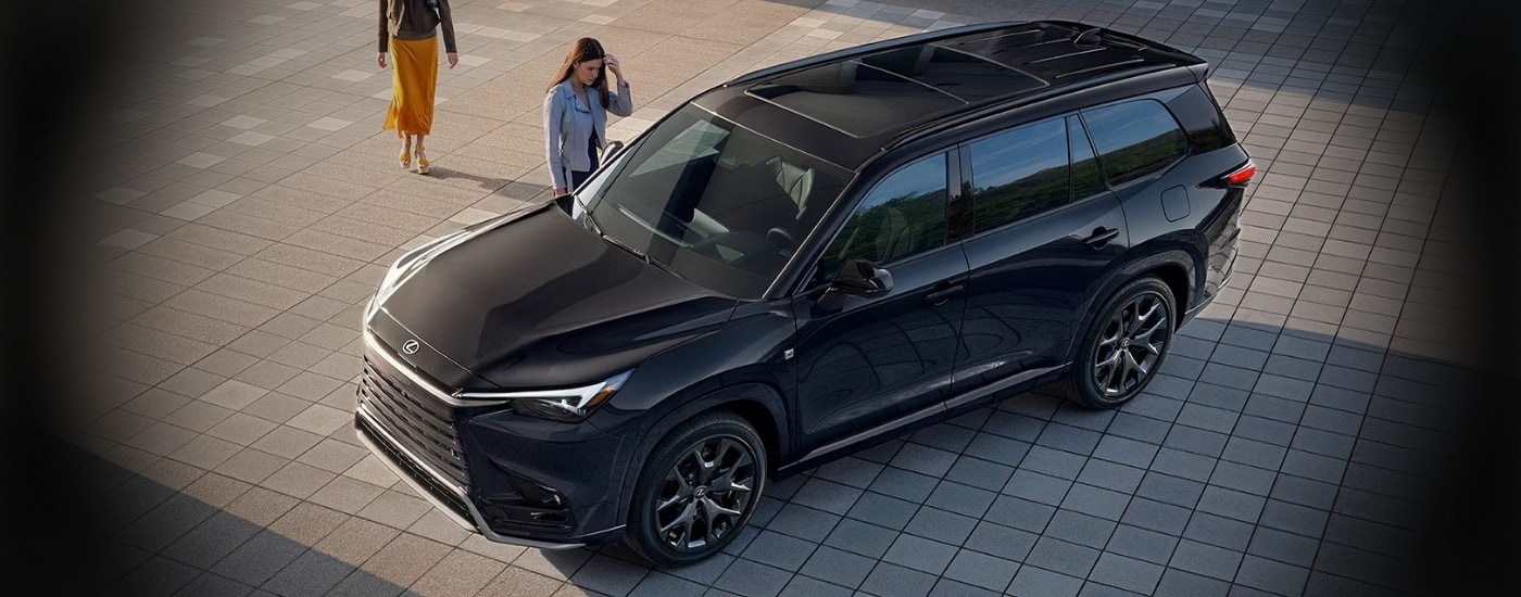 Black 2025 Lexus TX for sale parked near people