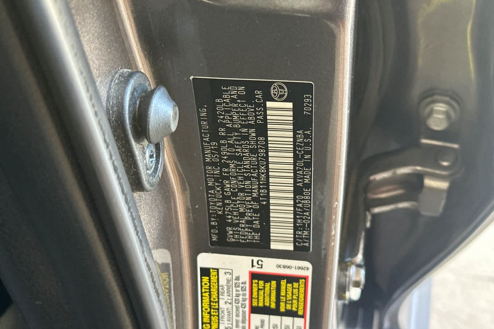 2019 Toyota Camry LE 30