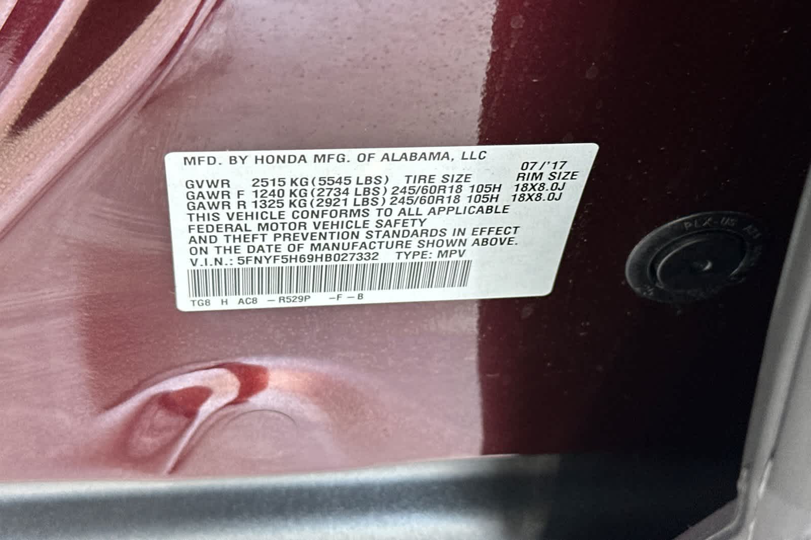 2017 Honda Pilot EX-L 35