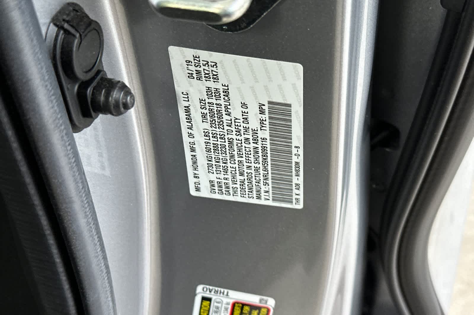 Thumbnail: 2019 Honda Odyssey - 34