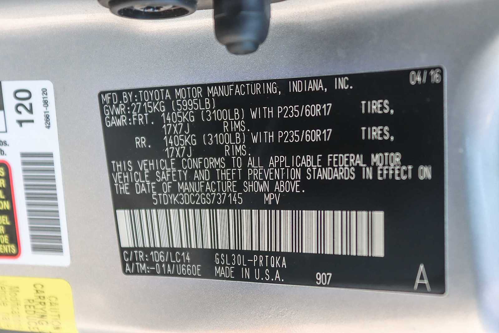 Thumbnail: 2016 Toyota Sienna - 26