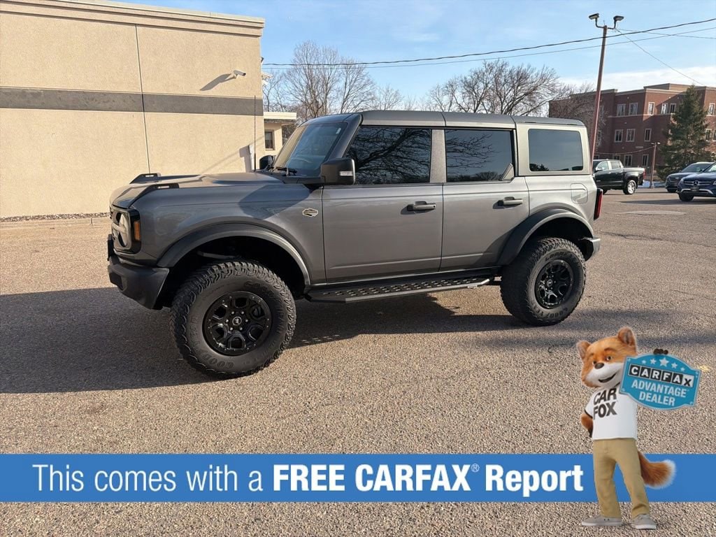 Used 2022 Ford Bronco 4-Door Wildtrak with VIN 1FMEE5DP0NLA75018 for sale in Wayzata, Minnesota