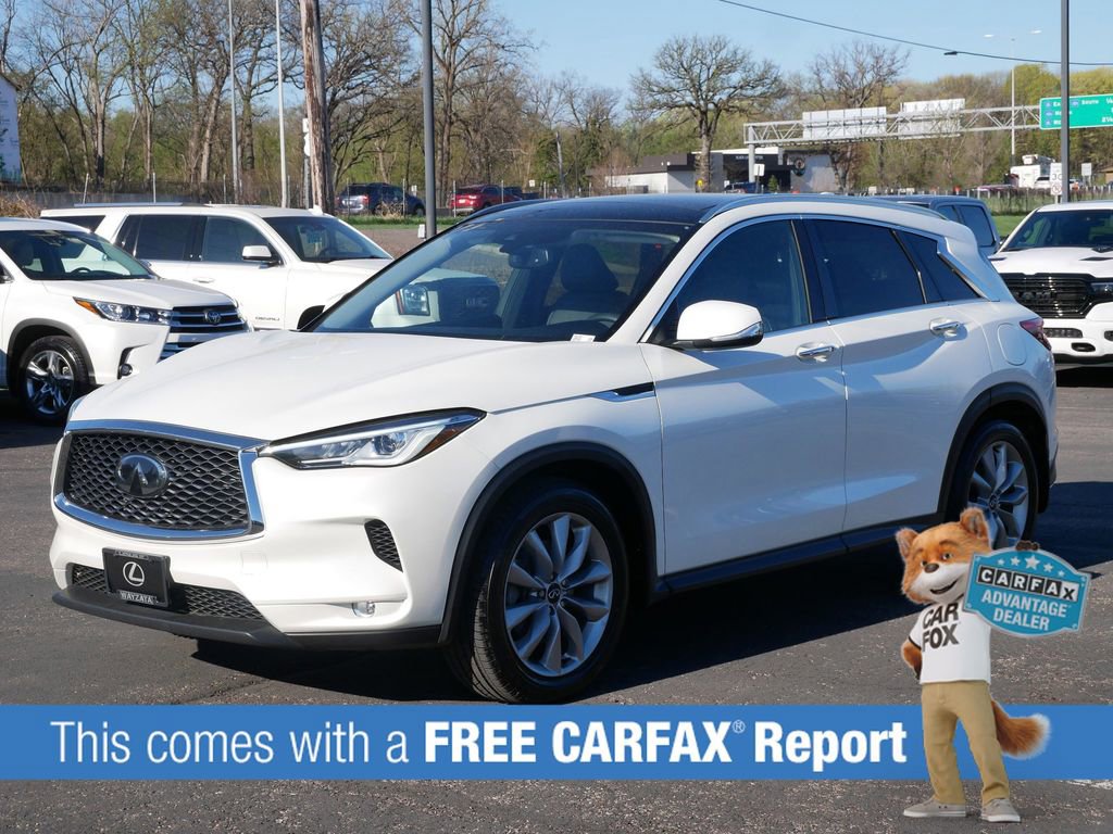 Used 2021 INFINITI QX50 Luxe with VIN 3PCAJ5BA9MF120276 for sale in Wayzata, Minnesota
