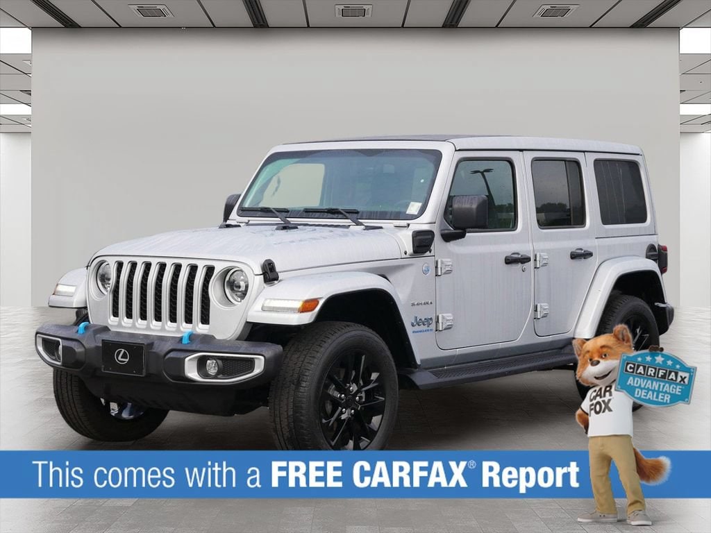 Used 2023 Jeep Wrangler 4xe Sahara 4XE with VIN 1C4JJXP67PW604205 for sale in Wayzata, Minnesota