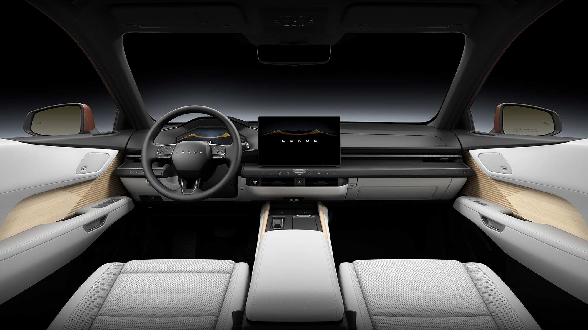  ES 500e Luxury shown in White with Bamboo trim.