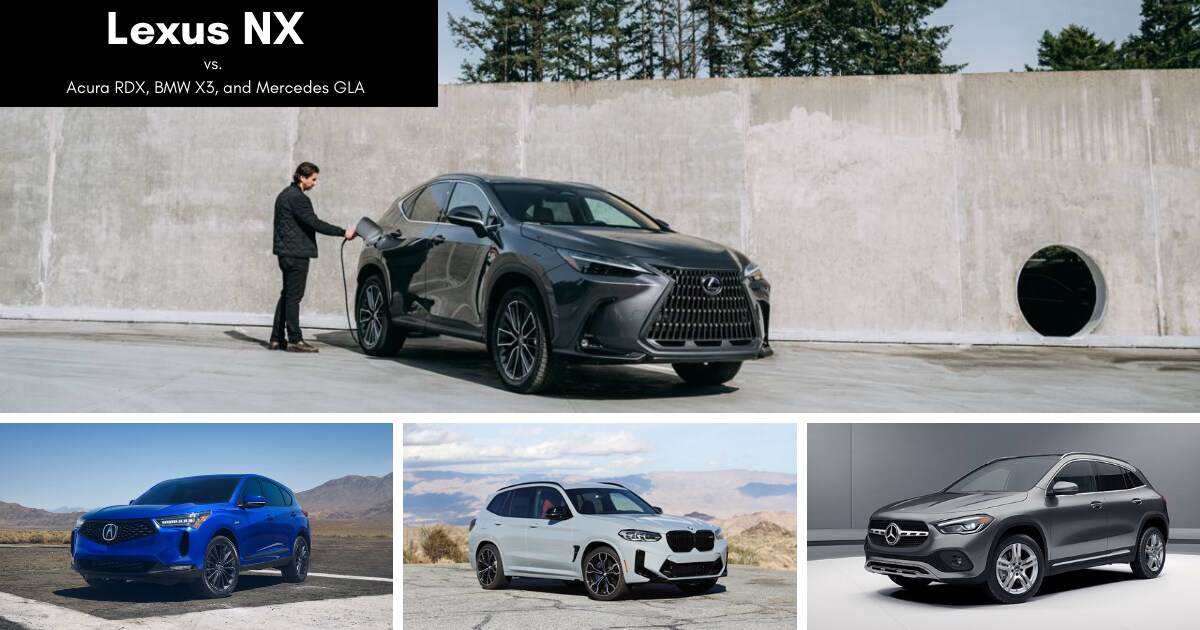Lexus NX, Acura RDX, BMW X3, and the Mercedes GLA Comparison.png