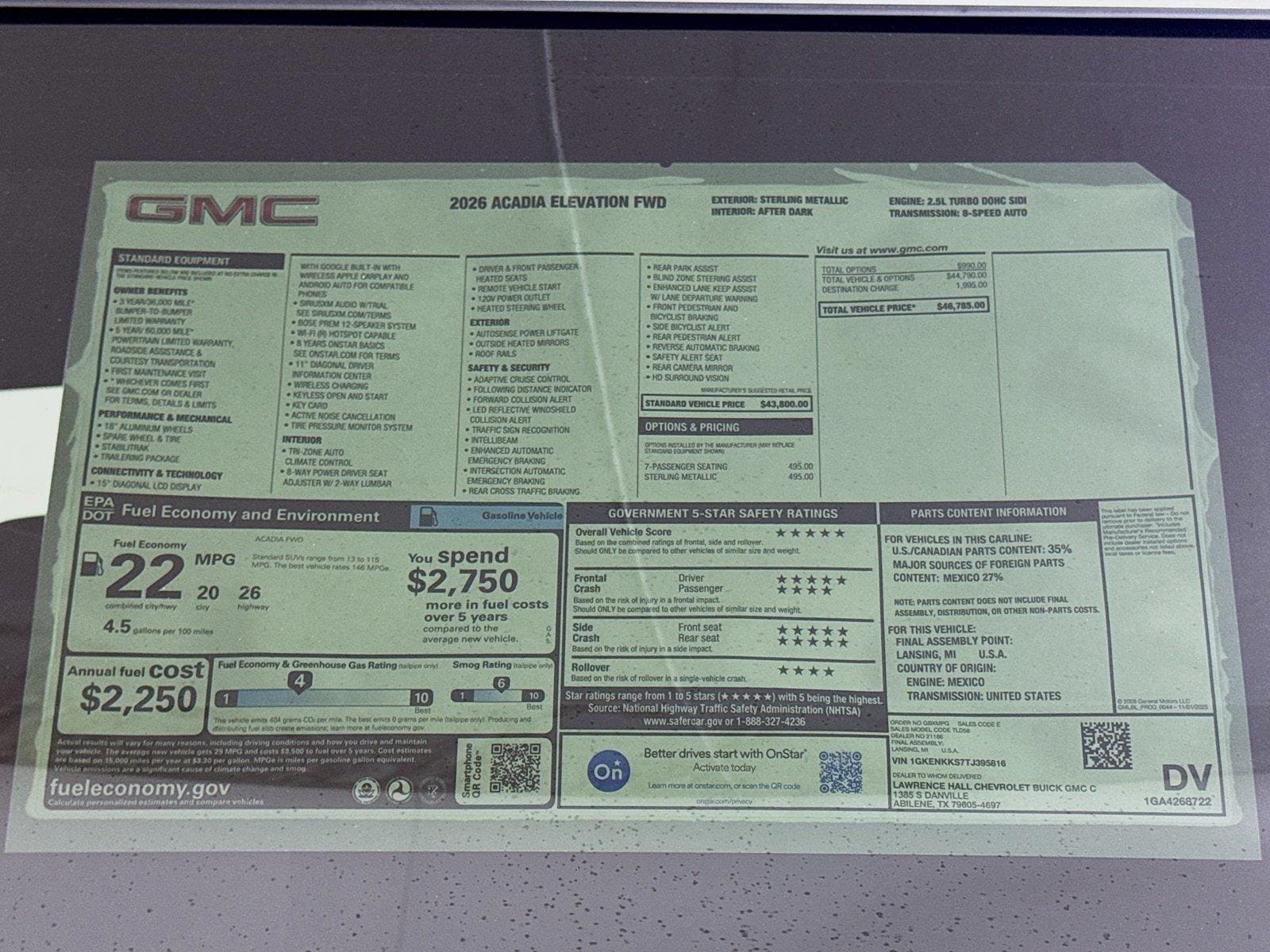 2026 GMC Acadia Elevation - Photo 20