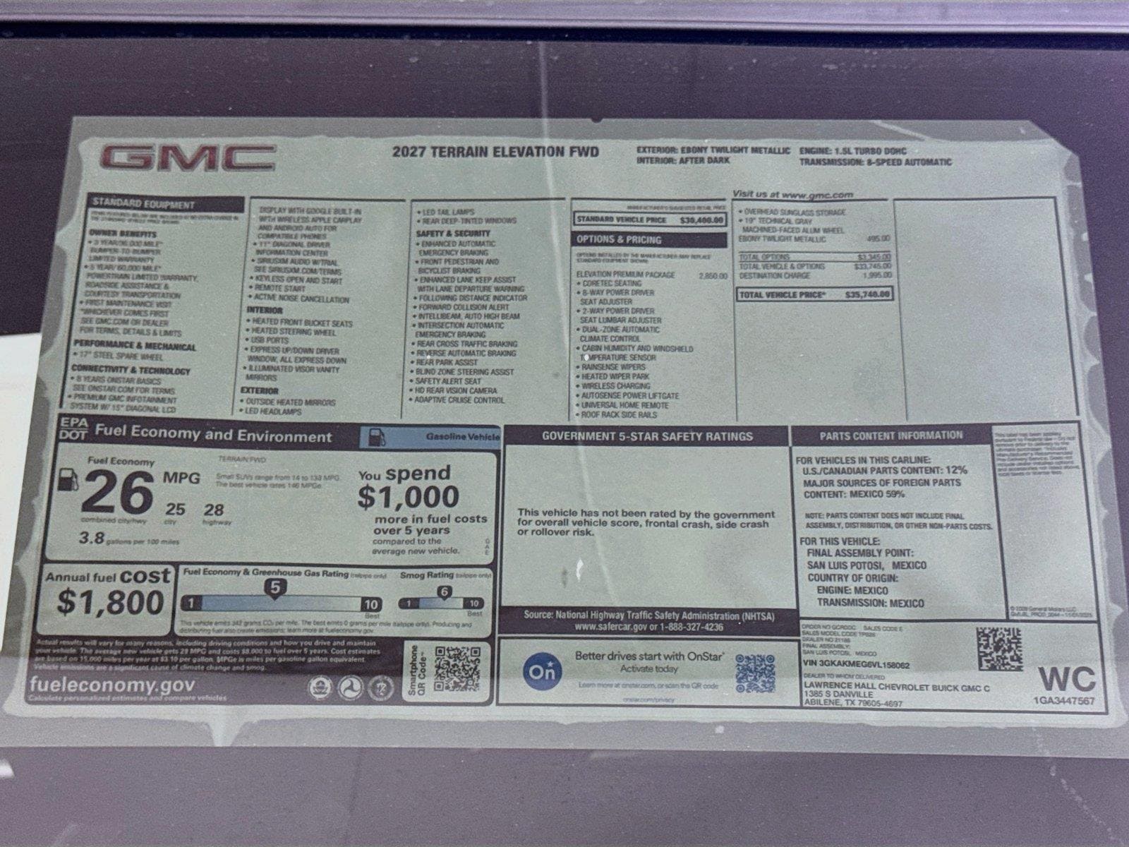 2027 GMC Terrain Elevation - Photo 20