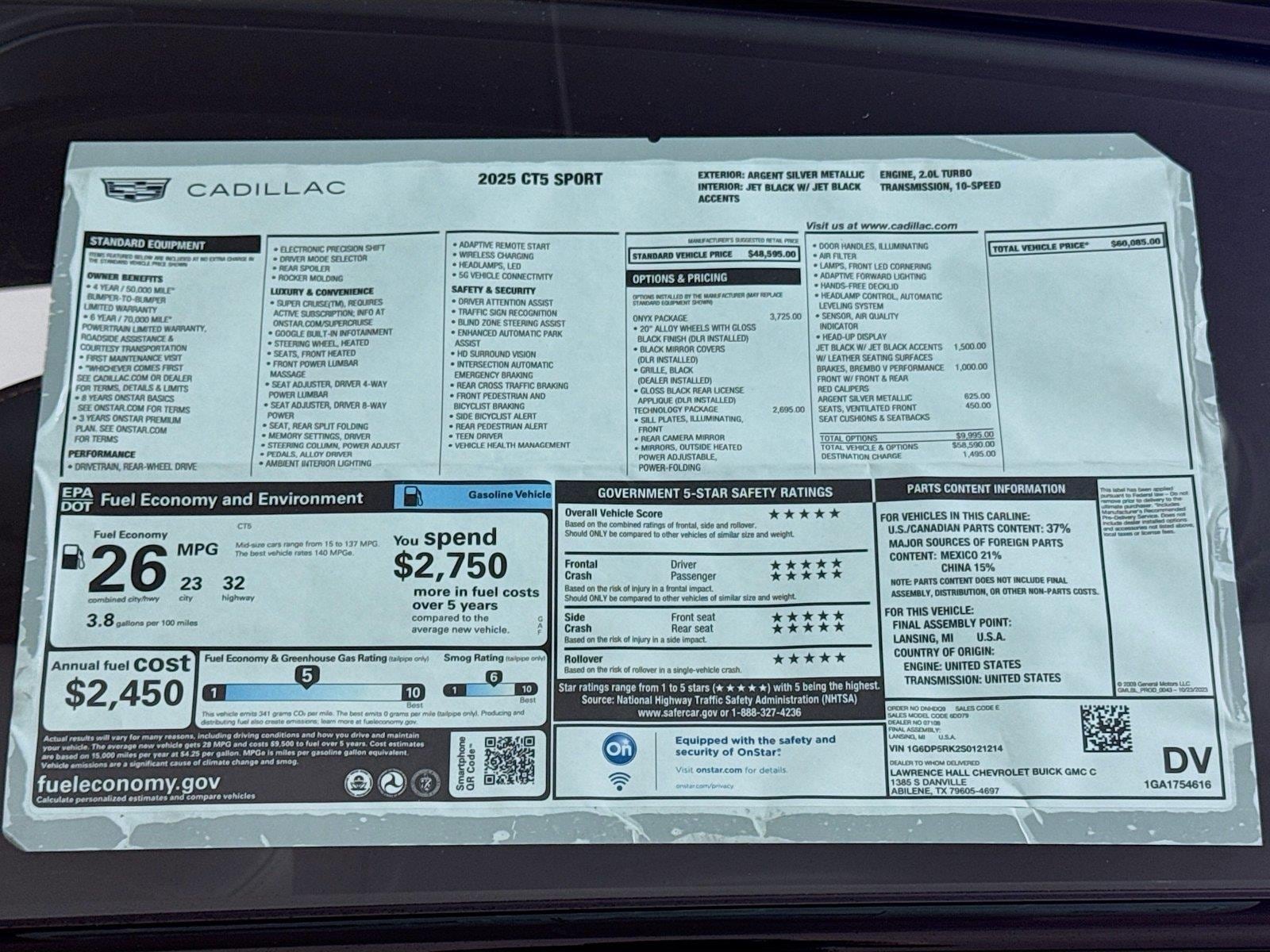 2025 Cadillac CT5 Sport - Photo 20