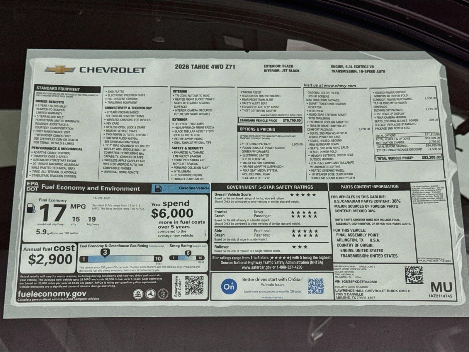 2026 Chevrolet Tahoe Z71 - Photo 19