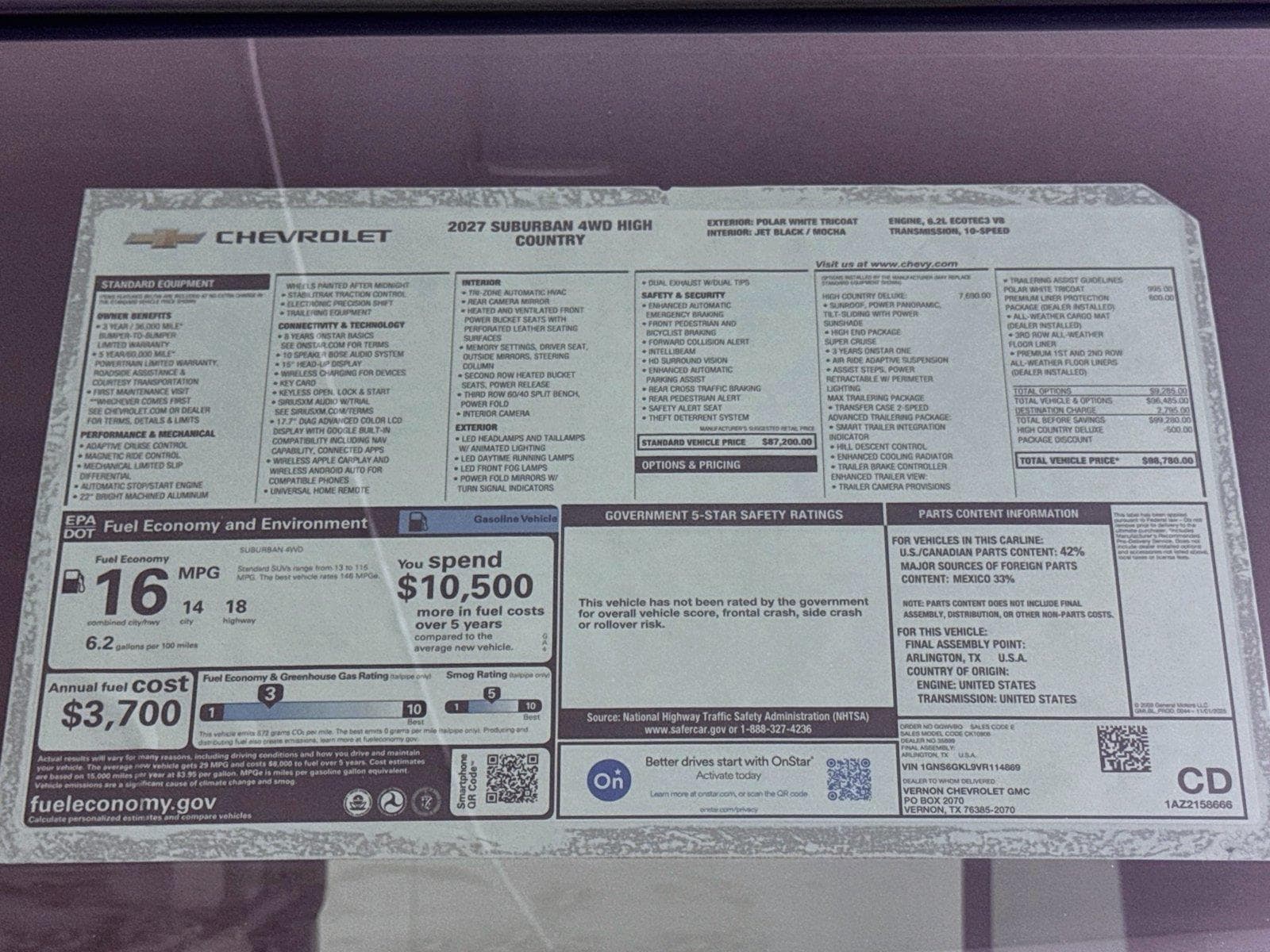 2027 Chevrolet Suburban High Country - Photo 20