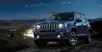 Jeep Renegade Jeep Renegade parked in mountains