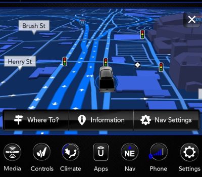 Uconnect® navigation interface