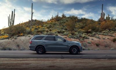 Dodge Durango driving in a desert