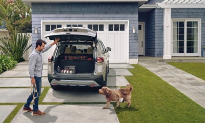 Nissan Rogue in a driveway