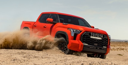 Toyota Tundra driving in sand