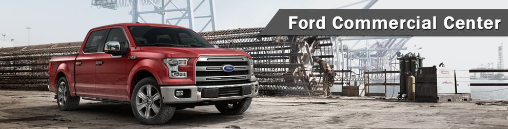 Ford pickup truck on work site