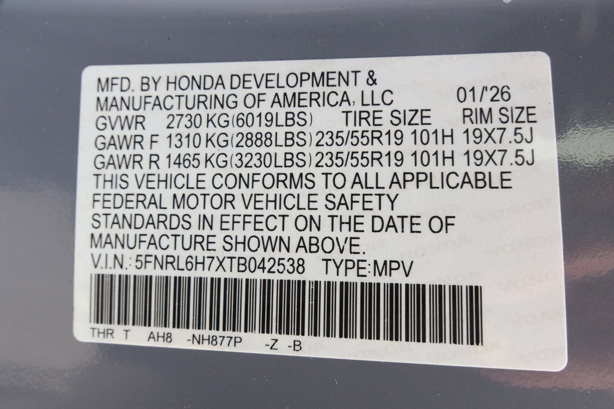 2026 Honda Odyssey Sport L - Photo 37