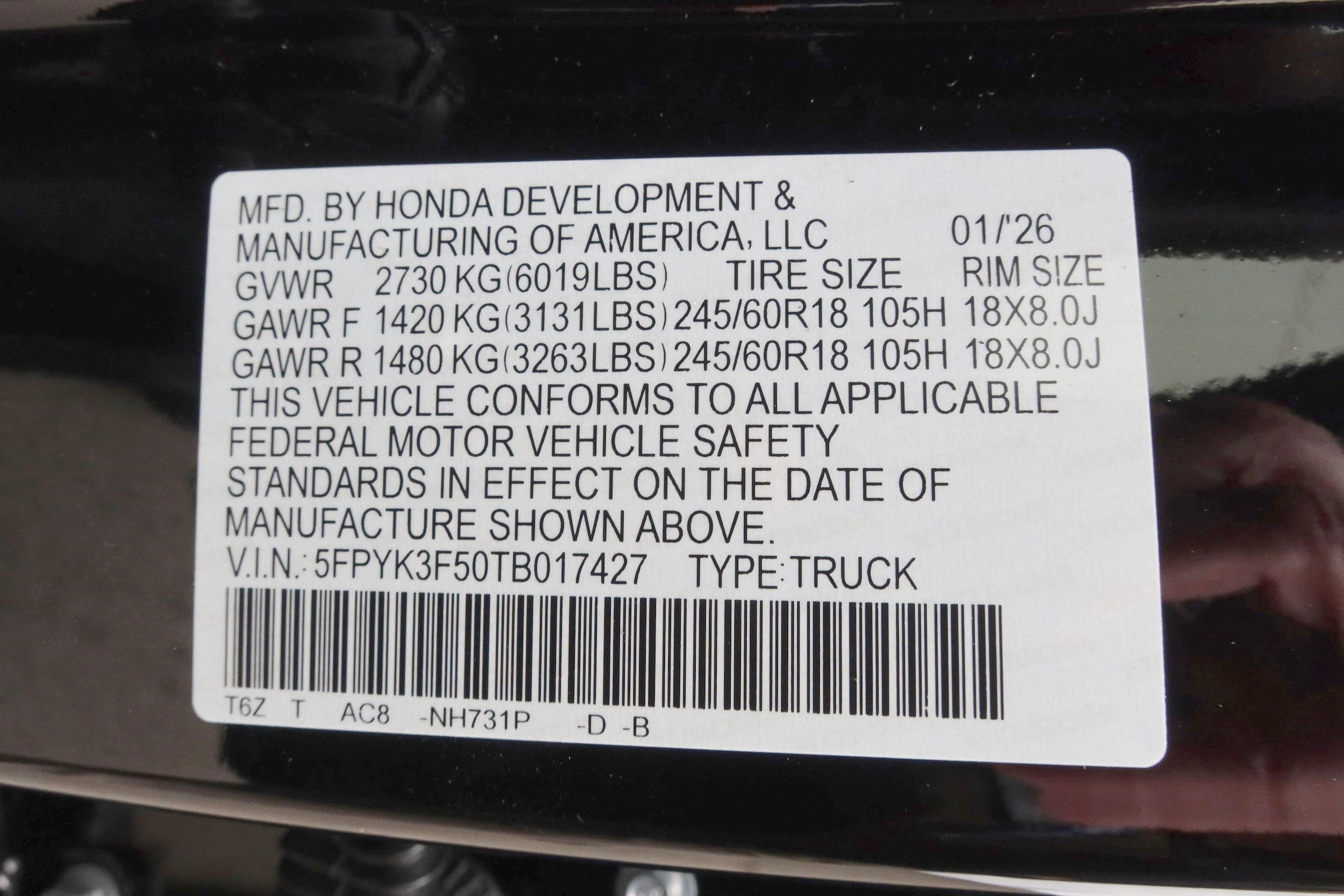 2026 Honda Ridgeline RTL - Photo 39