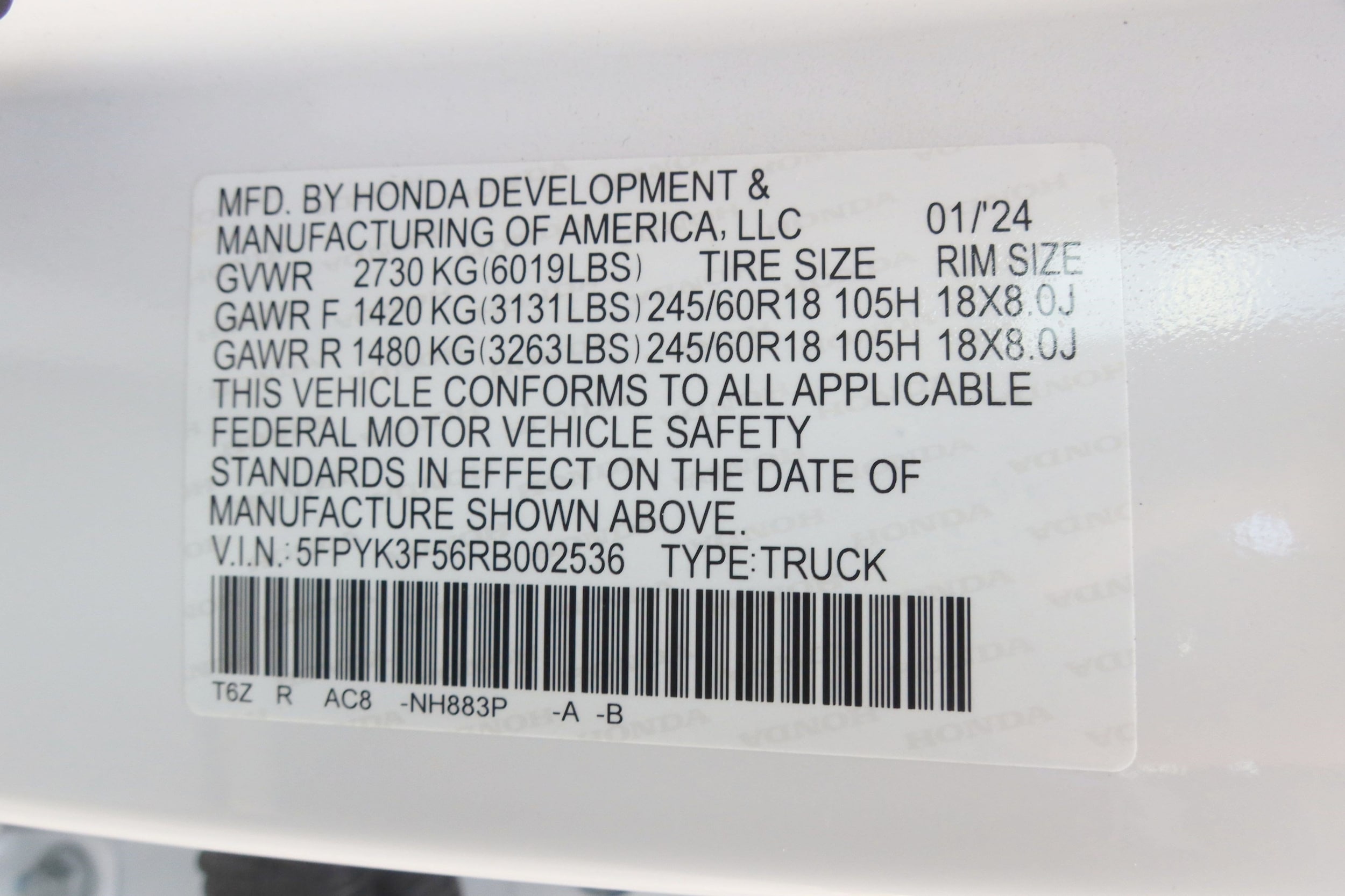 2024 Honda Ridgeline RTL - Photo 38