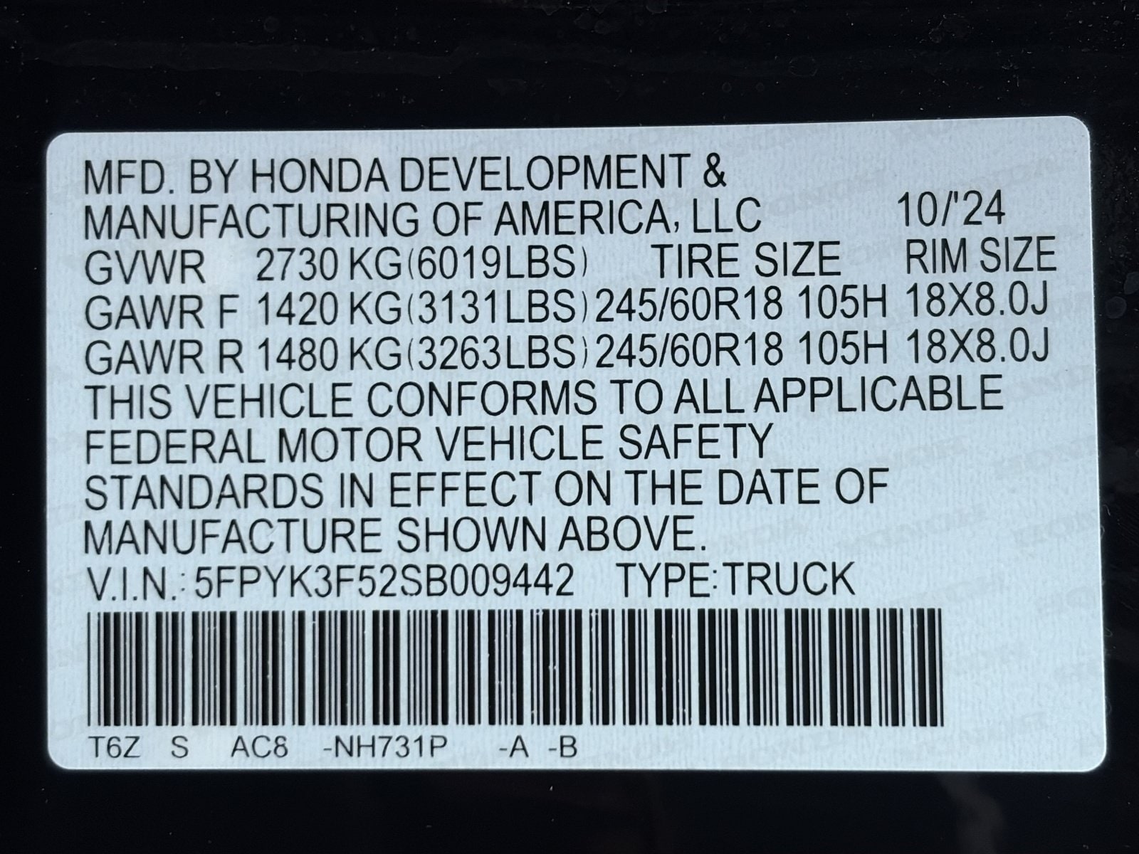 2025 Honda Ridgeline RTL - Photo 35