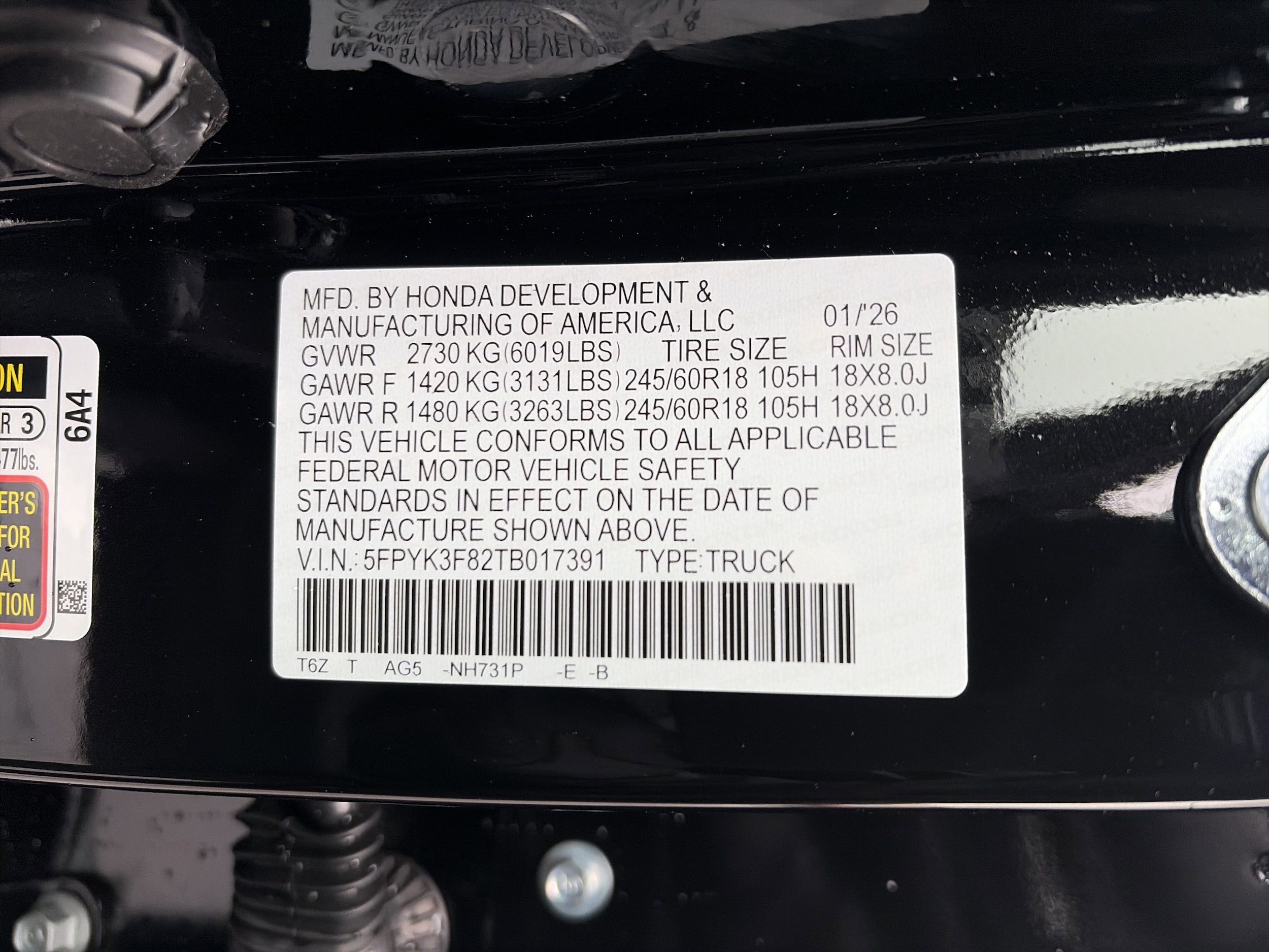 2026 Honda Ridgeline Black Edition - Photo 33