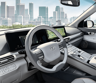 2019 Hyundai Nexo Fuel Cell Powered Vehicle, Interior front view