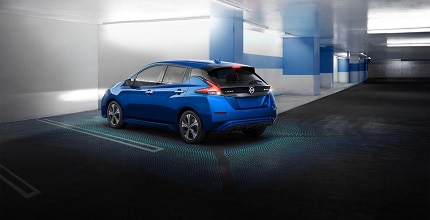 Nissan Leaf Nissan Leaf in parking garage
