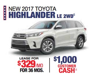 Labor Day Sales Event Toyota Highlander