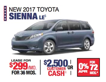 Labor Day Sales Event Toyota Sienna