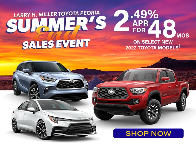 2.49% APR for 48 months on select new 2022 Toyota models!