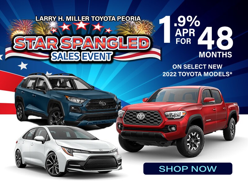 1.9% APR for 48 months on select new 2022 Toyota Models