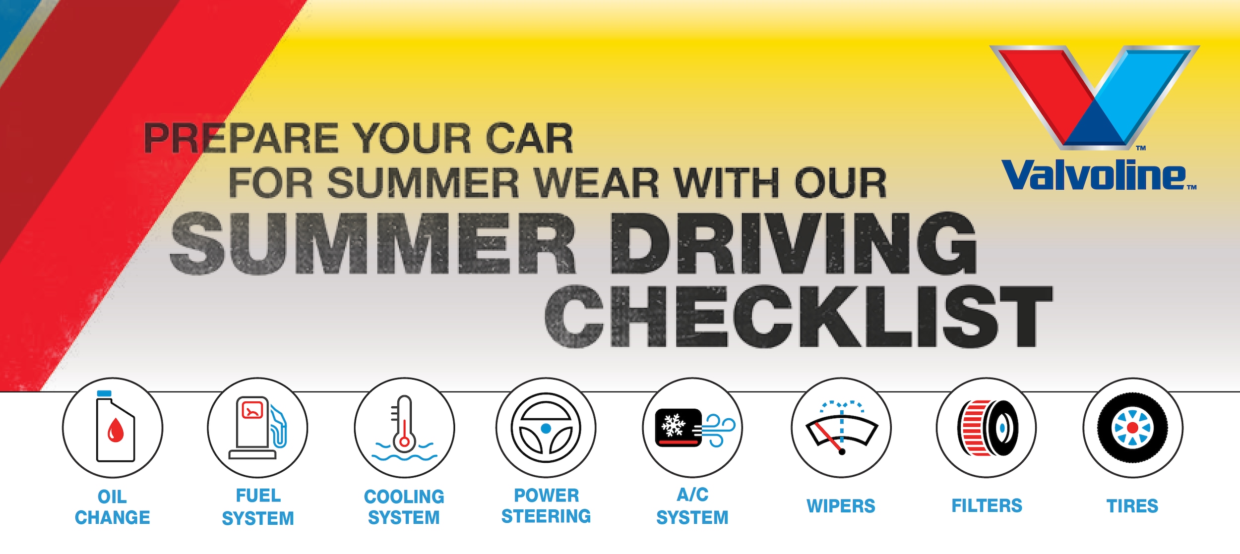 Valvoline Summer Fluid Checklist