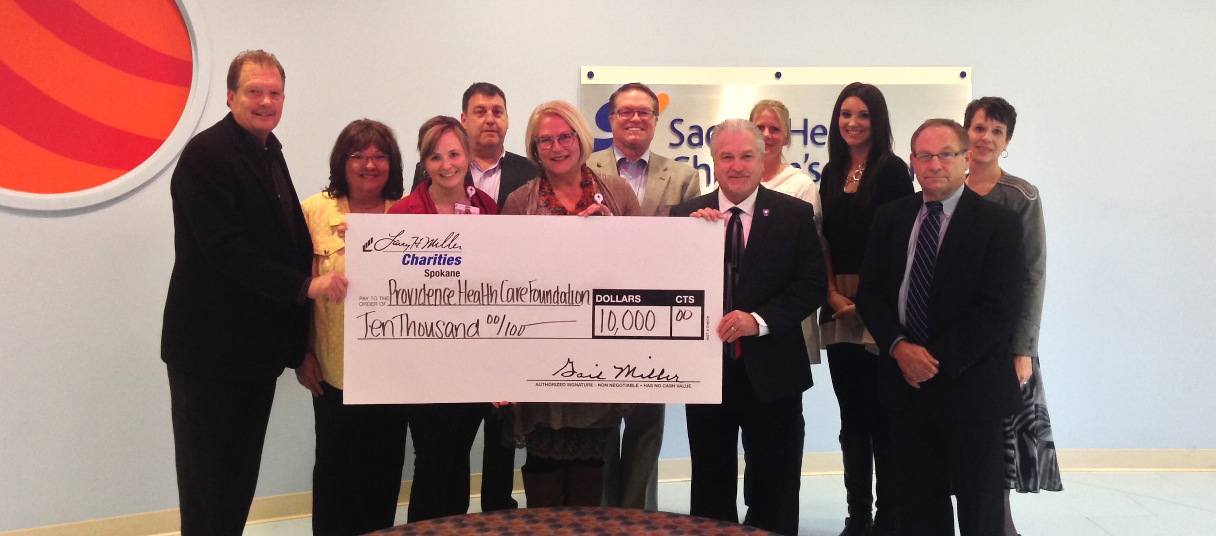LHM Charities Check Presentation - Sacred Heart Children's Hospital