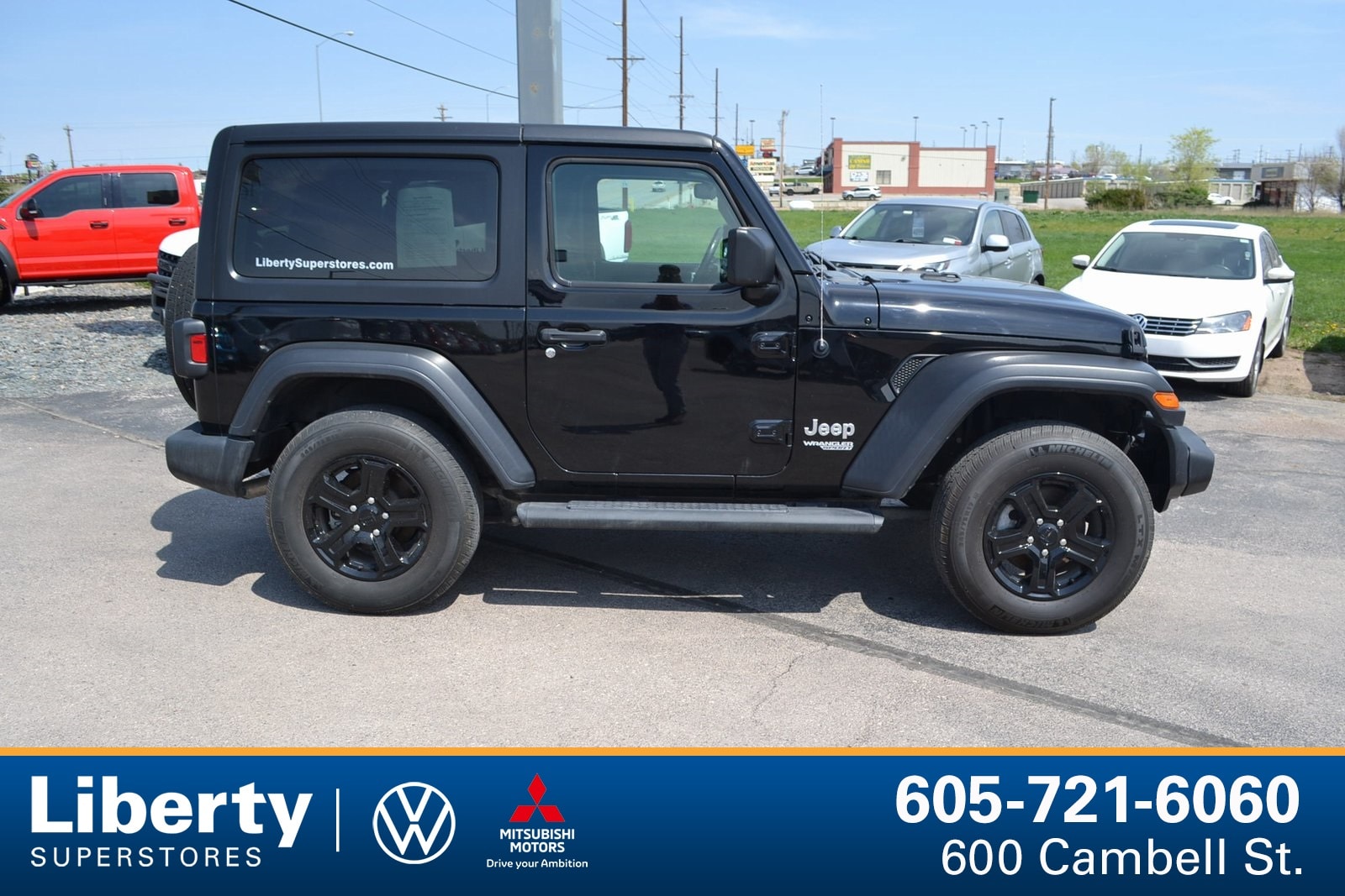 Used 2020 Jeep Wrangler Sport S with VIN 1C4GJXAG1LW164889 for sale in Rapid City, SD