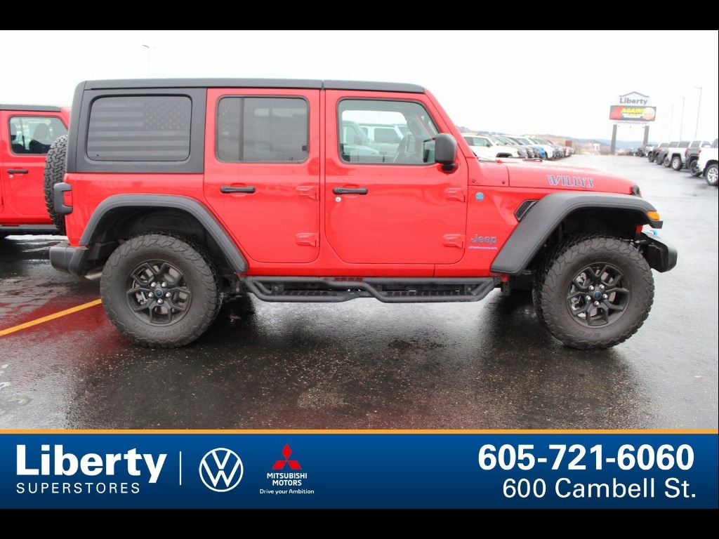 Used 2024 Jeep Wrangler 4xe Willys 4XE with VIN 1C4RJXN67RW171493 for sale in Rapid City, SD
