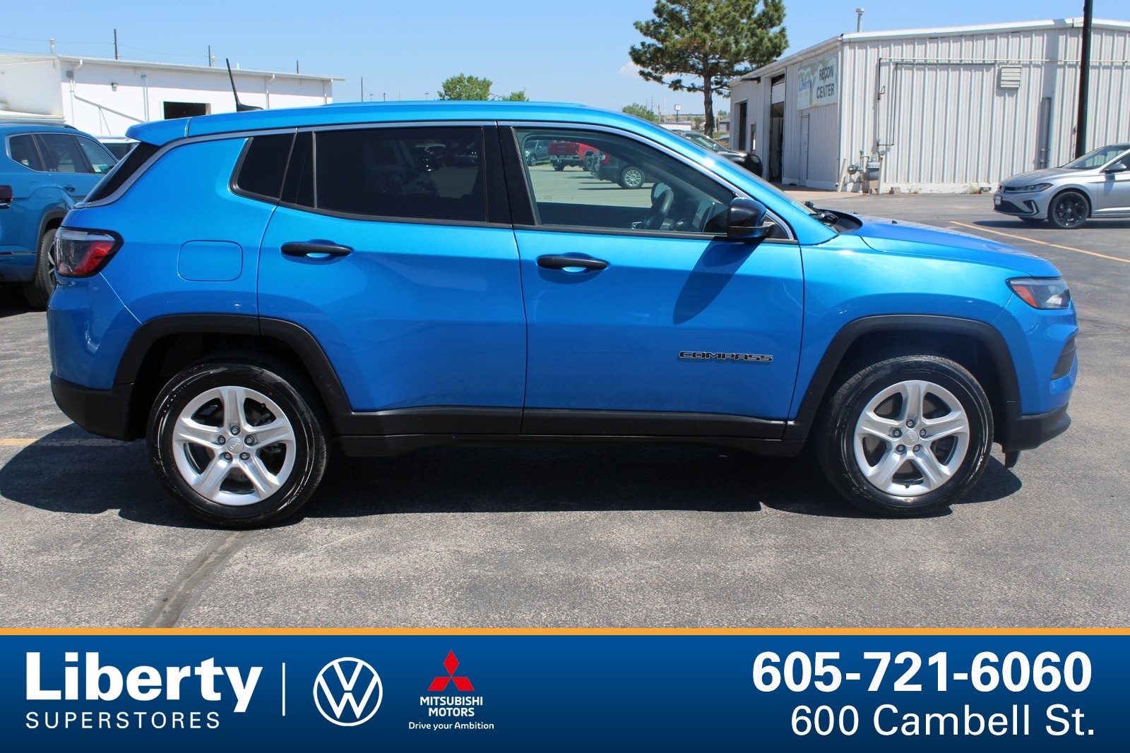 Used 2023 Jeep Compass Sport with VIN 3C4NJDAN9PT568328 for sale in Rapid City, SD