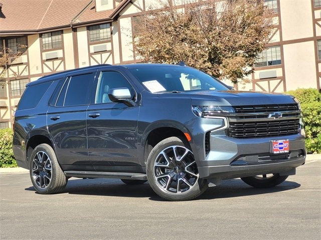 Certified 2021 Chevrolet Tahoe RST with VIN 1GNSCRKD9MR405223 for sale in Selma, CA