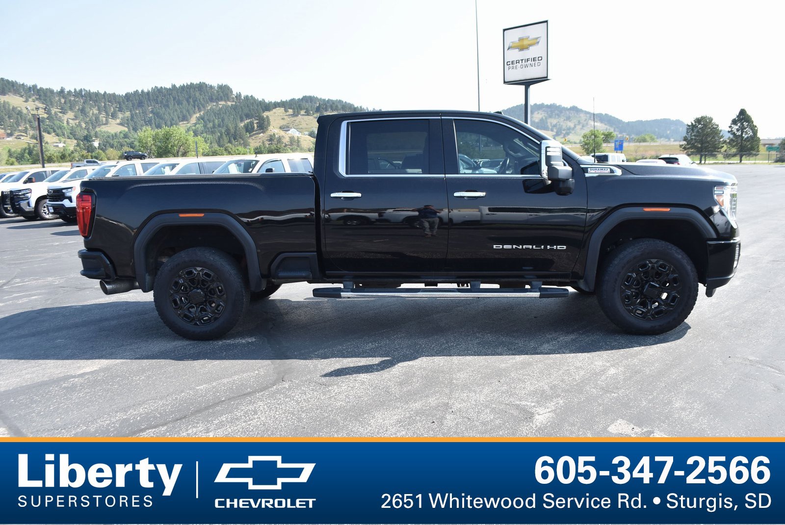 Certified 2022 GMC Sierra 2500 Denali HD Denali with VIN 1GT49REY1NF176635 for sale in Sturgis, SD