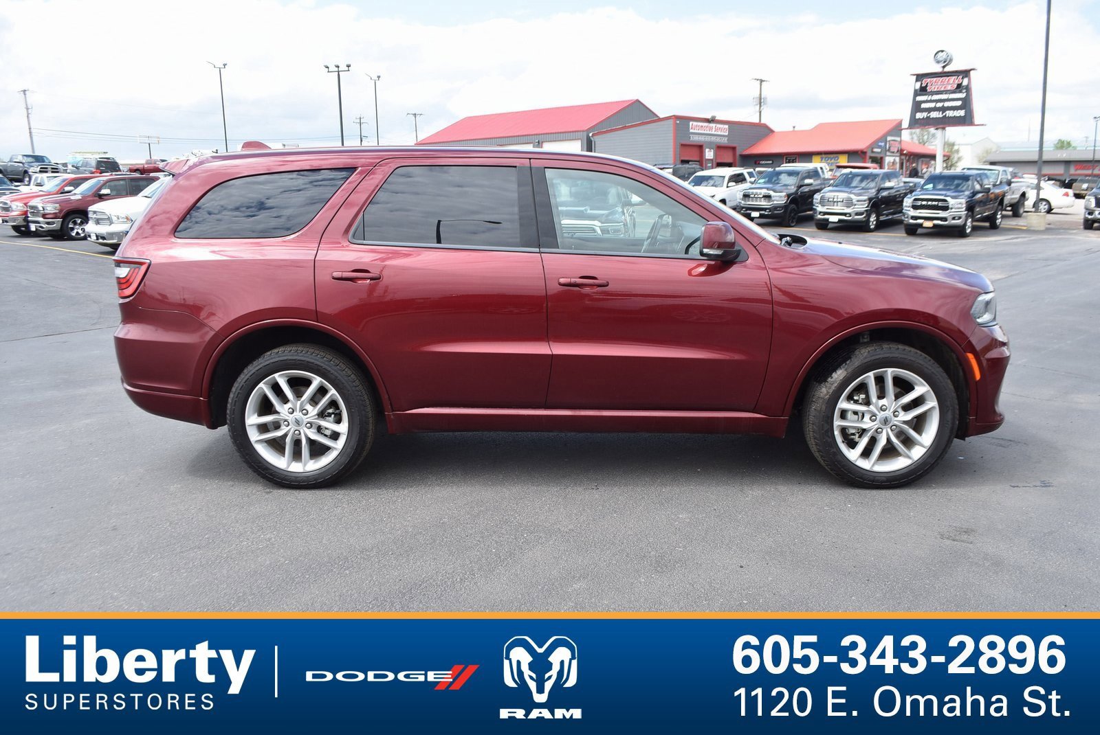 Used 2022 Dodge Durango GT Plus with VIN 1C4RDJDG2NC228046 for sale in Sturgis, SD