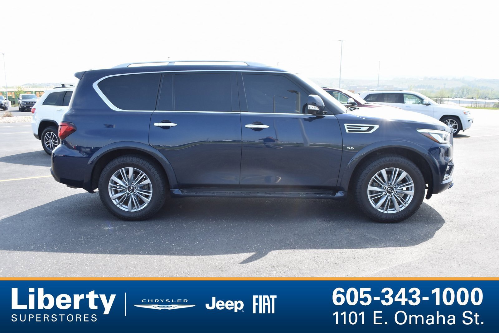 Used 2020 INFINITI QX80 Limited with VIN JN8AZ2NE0L9255360 for sale in Sturgis, SD